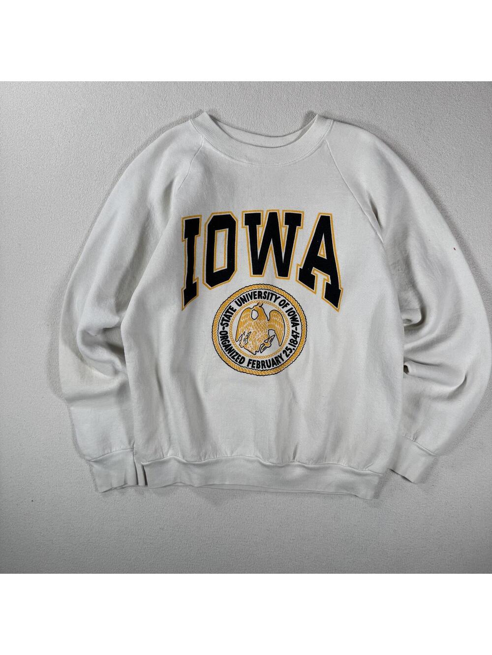 Vintage 1980s Iowa University Collegiate Crewneck Sweatshirt